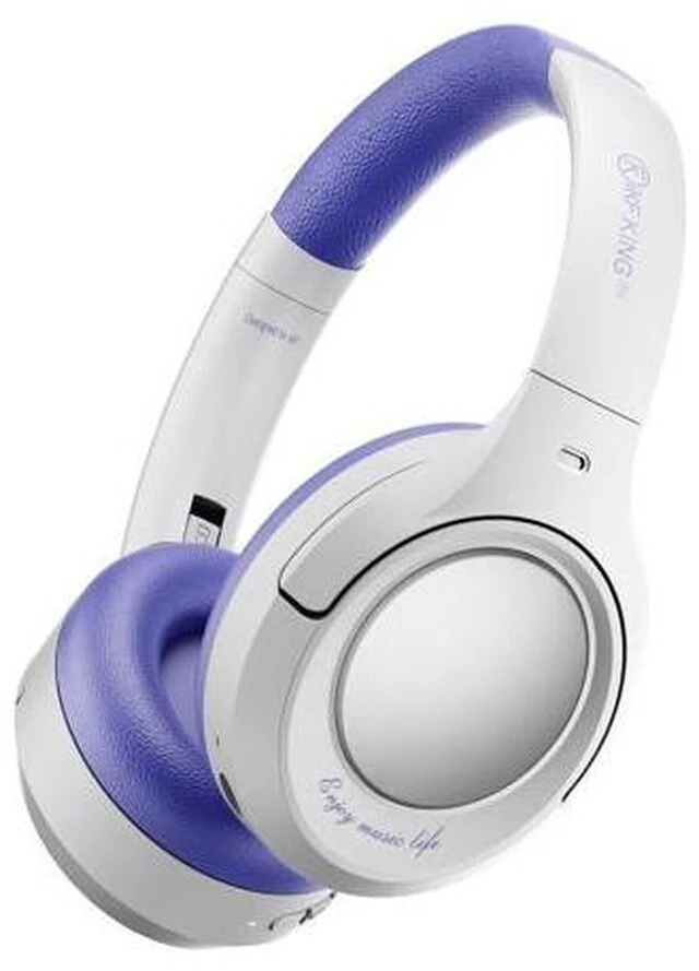 Main image of King Pro Wireless Over-Ear Bluetooth Headphones with Active Noise Cancellation(ANC), HiFi Hi-Res Sound,Transparency Mode,125H Playback, Detachable Mic,Wired Audio (Purple)