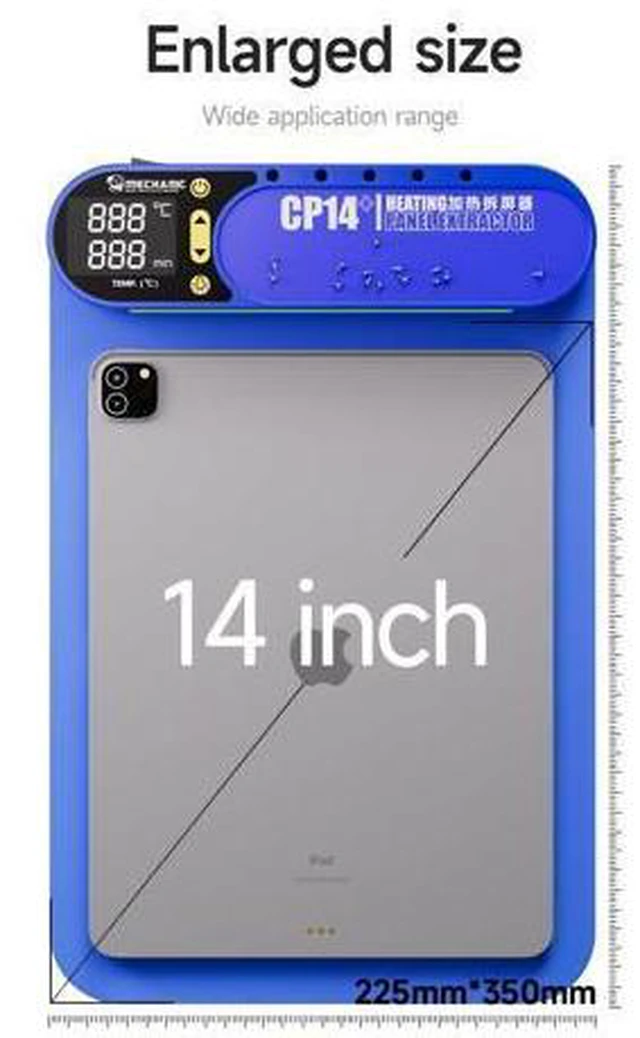 Alt view image 5 of 7 - CP14 Plus LCD Screen Heating Separator with Dust Detection Light within 14 inches for Mobile Phone Screen Repair Tools
