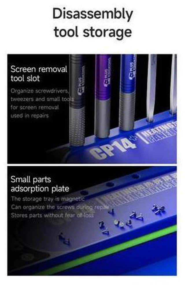 Alt view image 6 of 7 - CP14 Plus LCD Screen Heating Separator with Dust Detection Light within 14 inches for Mobile Phone Screen Repair Tools