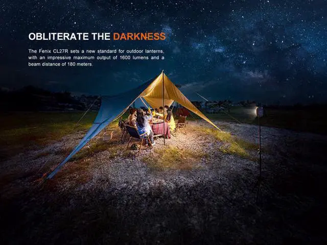 Alt view image 6 of 7 - CL27R Camping Lantern Flashlight, 1600 lumens USB-C Rechargeable Waterproof Portable with White and Red LEDs and Lumentac Organizer for Hurricane Power Outage Emergency and Job Sites (Blue)