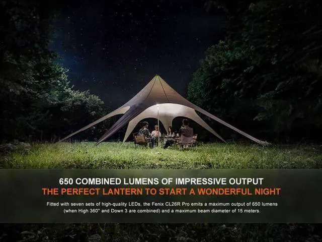 Alt view image 4 of 7 - CL26R Pro Camping Lantern, Olive Drab, 650 lumens Bright, USB-C Rechargeable , Compact and Portable Perfect for Hurricane, Emergency, Hiking, Power Outage with LumenTac Organizer