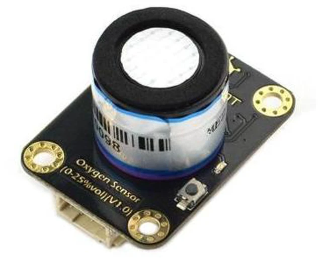 Main image of Gravity: I2C Electrochemical Oxygen (O2) Sensor Module | 0-25% Vol Range | Plug & Play Digital Gas Detector | No Soldering | 3.3V-5.5V for Arduino, ESP32, Raspberry Pi | IoT & Air Quality Monitoring