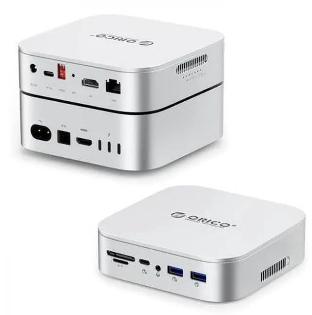 Main image of MiniRaid 10-in-1 Docking Station with Dual-Bay M.2 NVMe/SATA SSD Enclosure for Mac mini M4 Pro, Raid 0/1/PM, USB C HUB with HDMI 4K@60Hz, 10Gbps, PD60W, SD/TF Slot, RJ45 for Creator-MR10 Pro