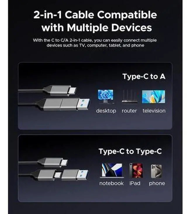 Alt view image 6 of 7 - Hard Drive Docking Station 10Gbps for NVMe SSD & SATA 3.5 HDD with Bidirectional Cloning Type-C Hybrid Docking Station with Independent Aluminum Heat Sink