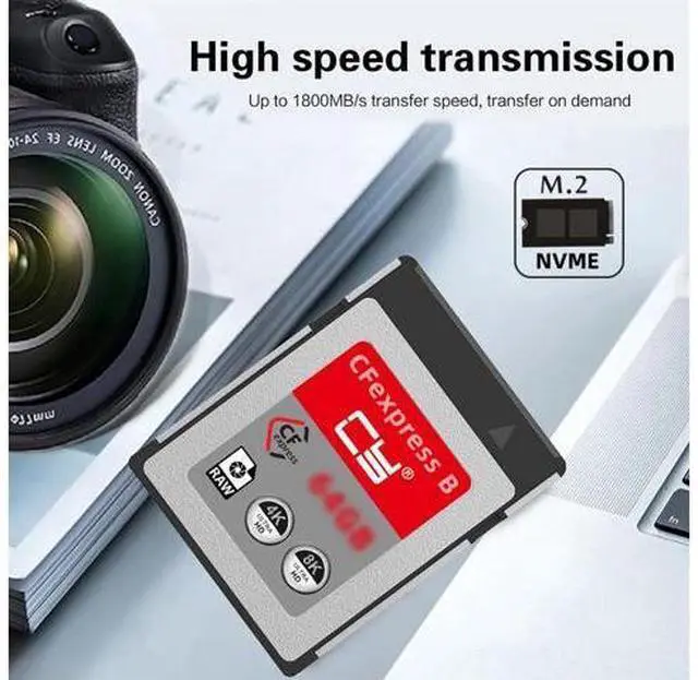 Alt view image 3 of 7 - CFexpress Type-B 256GB Memory Card CFE CFB Adapter Compatible with XS Camera 8K RAW PCIe Expansion