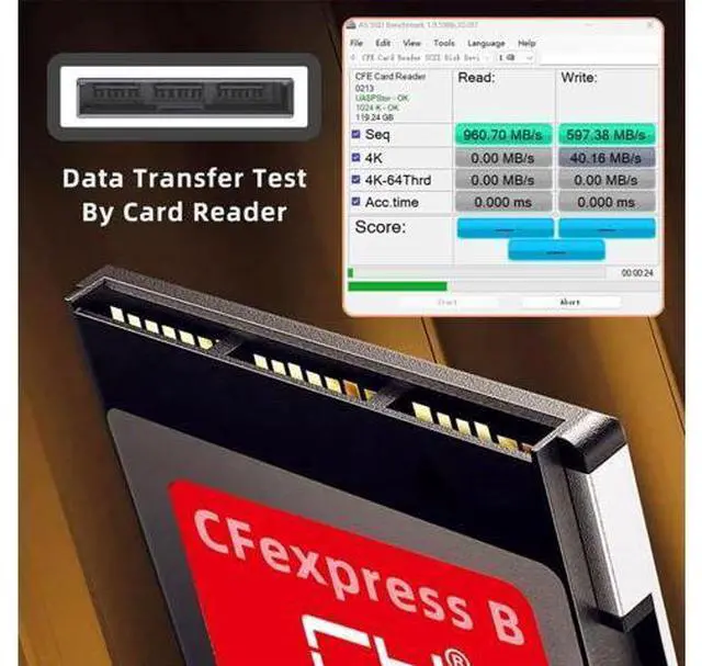 Alt view image 7 of 7 - CFexpress Type-B 256GB Memory Card CFE CFB Adapter Compatible with XS Camera 8K RAW PCIe Expansion