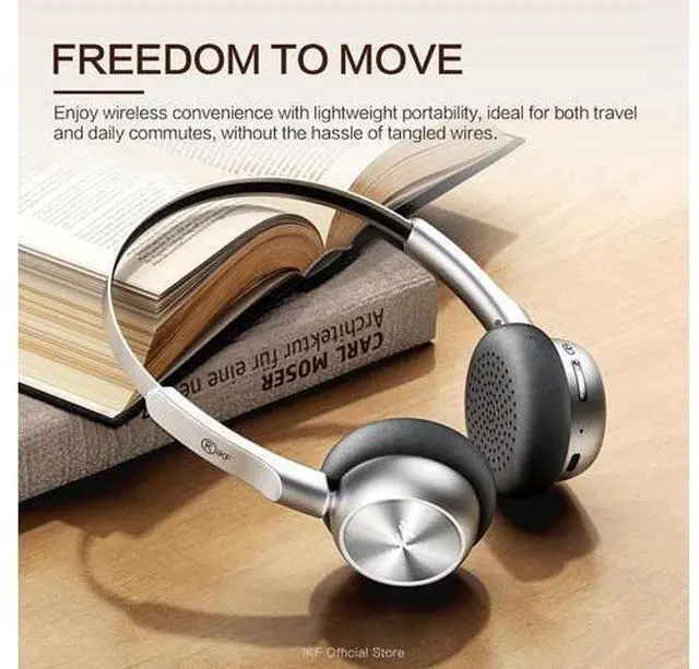 Alt view image 3 of 7 - R1 Wireless Bluetooth Headphones, Retro Classic Lightweight Headset, Builti-in Mic, 60H Playback, Dual Device Connectivity, Low Latency, App Customization,Throwback 80s 90s,OOTD, Black
