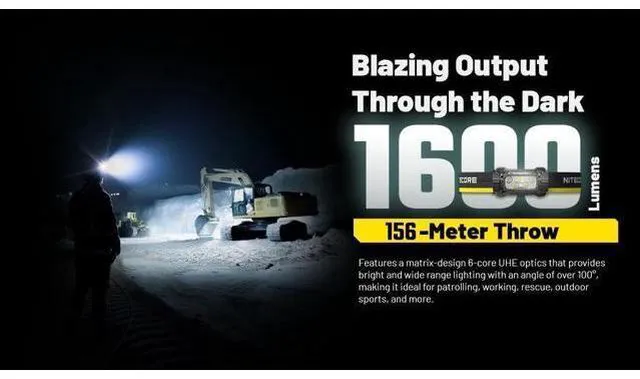 Alt view image 3 of 7 - HC70 UHE Headlamp, 1600 Lumen USB-C Rechargeable with Extra Long Runtime, White and Red Beams for Industrial Working Overnight, Night Hunting, Search and Rescue, Caving