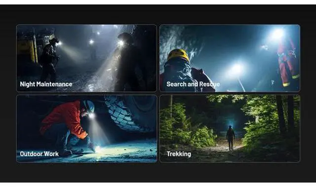 Alt view image 4 of 7 - HC70 UHE Headlamp, 1600 Lumen USB-C Rechargeable with Extra Long Runtime, White and Red Beams for Industrial Working Overnight, Night Hunting, Search and Rescue, Caving