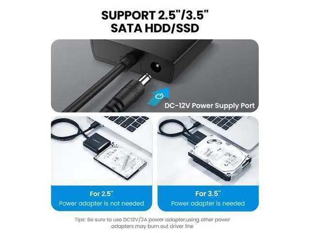 Alt view image 3 of 5 - SATA USB Adapter USB 3.0 2.0 to Sata 3 Cable Converter Cabo For 2.5 3.5 HDD SSD Hard Disk Drive Sata to USB Adapter