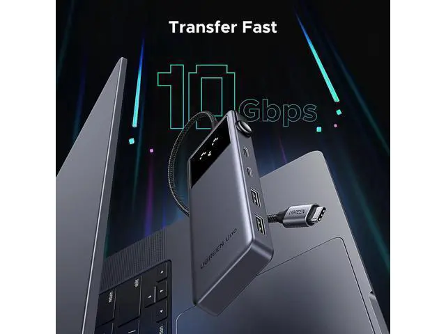Alt view image 4 of 6 - UGREEN Uno 6 in 1 USB-C Hub with 10Gbps USB-C & USB-A Data Ports 4K@60Hz HDMI for MacBook Pro/Air, iPad Pro, Surface, XPS, Thinkpad and More.