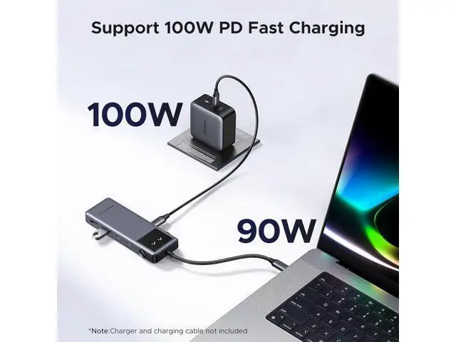 Alt view image 6 of 6 - UGREEN Uno 6 in 1 USB-C Hub with 10Gbps USB-C & USB-A Data Ports 4K@60Hz HDMI for MacBook Pro/Air, iPad Pro, Surface, XPS, Thinkpad and More.