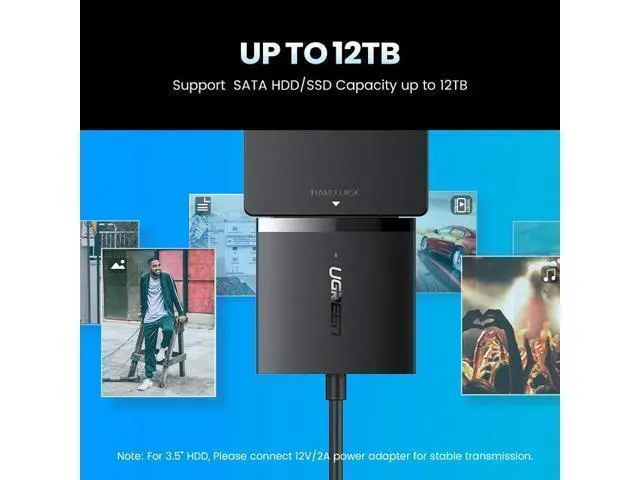 Alt view image 5 of 5 - SATA USB Adapter USB 3.0 2.0 to Sata 3 Cable Converter Cabo For 2.5 3.5 HDD SSD Hard Disk Drive Sata to USB Adapter