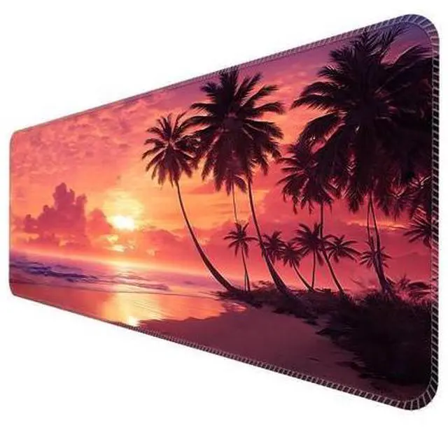 Main image of ALTEKO Large Gaming Mouse Pad, Computer Mouse Mat, Funny Desk Pad Protector Decoration, Big Cute Desk Pad, Non-Slip Base 31.5 x 11.8 in Cute Sunset