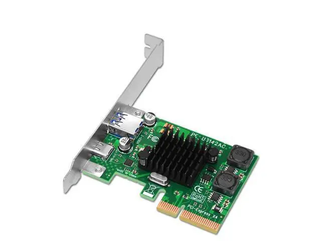 Alt view image 2 of 6 - USB 3.1 Type C PCIe Expansion Card PCI-e to Type C & Type A 3.0 USB Adapter USB 3.1 Gen 3 PCI Express Controller Hub For Desktop