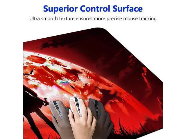 Alt view image 3 of 5 - Large Gaming Mouse pad,Red Moon Blood Night (5) Anti Slip Rubber Base Mouse pad, Suitable for Computer, Laptop, Office Desk Accessories