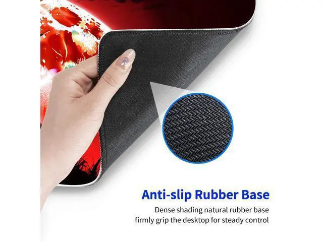 Alt view image 5 of 5 - Large Gaming Mouse pad,Red Moon Blood Night (5) Anti Slip Rubber Base Mouse pad, Suitable for Computer, Laptop, Office Desk Accessories