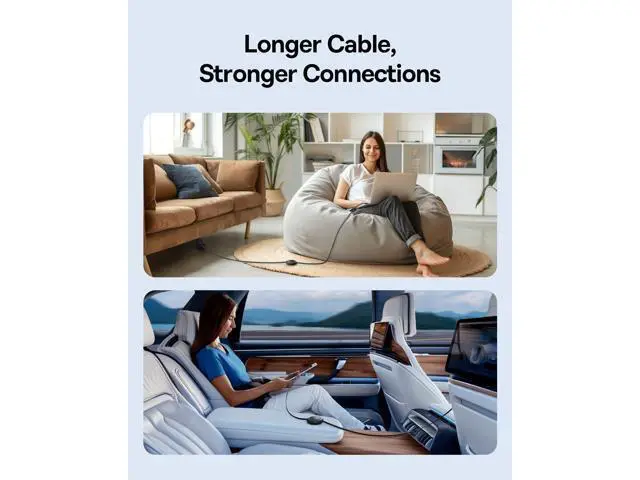 Alt view image 5 of 5 - Baseus USB C to USB C Cable, 100W 6.6ft Retractable USB C Fast Charging Cable, 7-Stage Length Preset Retractable Charger Cord for iPhone 16 15 Pro Plus Pro Max, MacBook, iPad Pro, Samsung S24/S23
