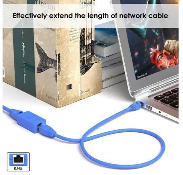 Alt view image 3 of 5 - Dingsun RJ45 Coupler, Ethernet Extender Female to Female Ethernet Coupler for Cat7/ Cat6/ Cat5/ Cat5e(30Pack, Blue)