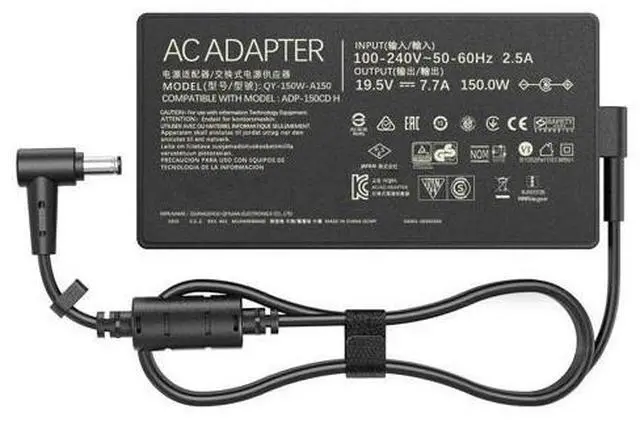 Main image of 150W Laptop Charger 20V 7.5A 6.0x3.7mm (6037) with 4.5x3.0mm Adapter Compatible with ASUS TUF Gaming A15 A17 F15 F17 FX506 FA506 FX505, ROG Strix G15 G531 G731, Zenbook Pro 15, Vivobook Pro 16