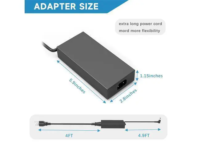 Alt view image 3 of 6 - 150W Laptop Charger 20V 7.5A 6.0x3.7mm (6037) with 4.5x3.0mm Adapter Compatible with ASUS TUF Gaming A15 A17 F15 F17 FX506 FA506 FX505, ROG Strix G15 G531 G731, Zenbook Pro 15, Vivobook Pro 16