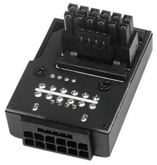Main image of Adapter 12VHPWR ATX3.0 PCI-E5.0 Power Modular Male to Female Extension Adapter Down Angled 90 Degree for 3080 3090TI PSU 16Pin 12+4P Graphics Card