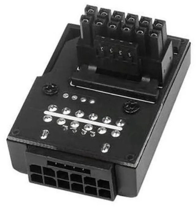Alt view image 2 of 5 - Adapter 12VHPWR ATX3.0 PCI-E5.0 Power Modular Male to Female Extension Adapter Down Angled 90 Degree for 3080 3090TI PSU 16Pin 12+4P Graphics Card