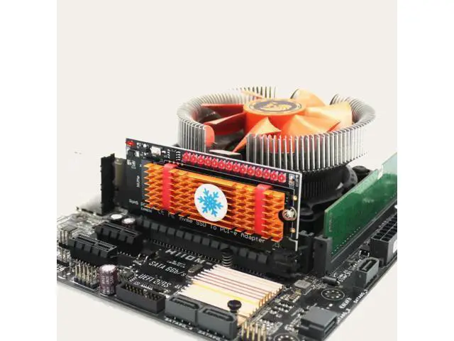 Alt view image 6 of 6 - M.2 NVME SSD to PCIe 3.0 Riser Card NVME SSD PCI Express X4 X8 X16 Adapter for Desktop PC PCI-E GEN 3 Full Speed for Chia Mining