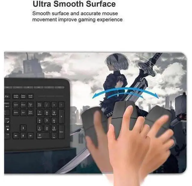 Alt view image 5 of 6 - Large Mouse Pad, Extended Gaming Mousepad Non-Slip Base Keyboard Pad,Desk Mat 90x40cm, Anime Mouse Pad 90x40cm