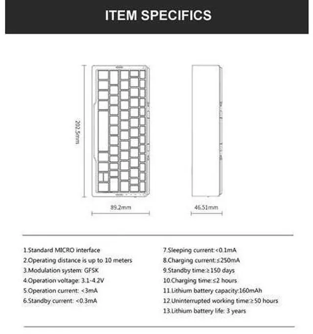 Main image of Foldable Bluetooth Mini Keyboard Portable, Universal for Phone / Tablet, Compact Folding Wireless Keyboard