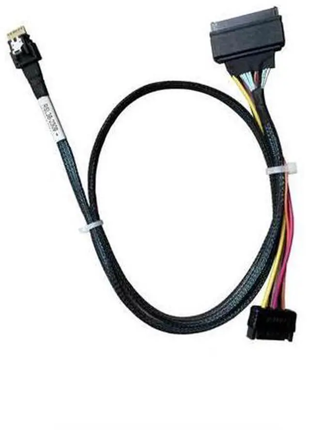 Main image of SlimSAS 4x to U.2 NVMe Cable SFF-8654 4x to SFF-8639 with Power Cable