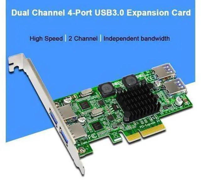 Main image of USB 3.0 PCI-E Card 4 Port USB3.0 5Gbps Dual Channel PCI-E to USB 3.0 Expansion Card Adapter For Desktop Computer Compontens