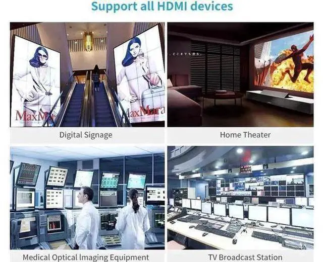 Main image of Fiber 4K HDMI Cable 60Hz HDMI 2.0 Cable HDR, ARC, UHD,HDCP2.2, 3D, High Speed 18Gbps Subsampling 4:4:4 Slim and Flexible HDMI Fiber Optic Cable,(20M, 66ft)