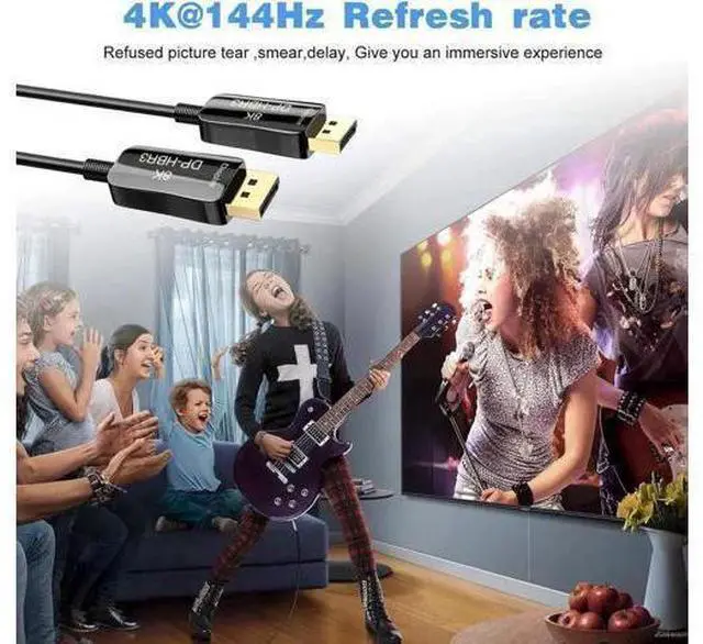 Main image of DisplayPort to Displayport Cable , DP to DP Cable 1.4 Gold-Plated Ultra High Speed DisplayPort Cord, 8K@60Hz 4K@144Hz for Laptop PC Projector TV etc- Gaming Monitor DP Cable- 66 ft.