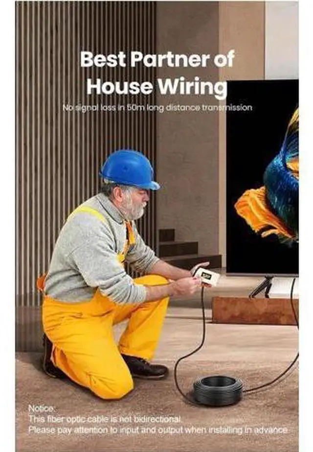 Main image of 8K HDMI Cable Fiber Optic 33ft, 48Gbps Long Ultra High Speed HDMI/Micro HDMI 2.1 Cable, CL3 Rated in-Wall, 8K60Hz 4K120Hz, Dynamic HDR eARC HDCP 2.3 Compatible for PC, TV, PS5 Desktop and More