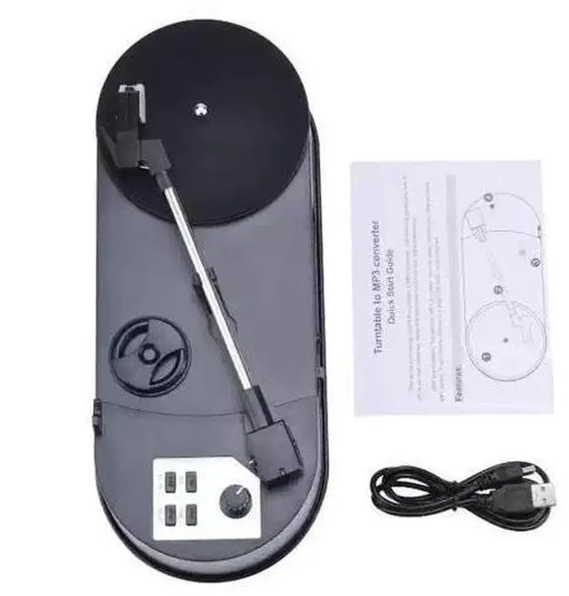 Main image of Mini Turntable Record Player Vinyl to MP3 Converter, Portable LP Digitizer with Built-in Speaker, 33/45 RPM, Direct USB/SD Recording, No Computer Needed - ezcap613P