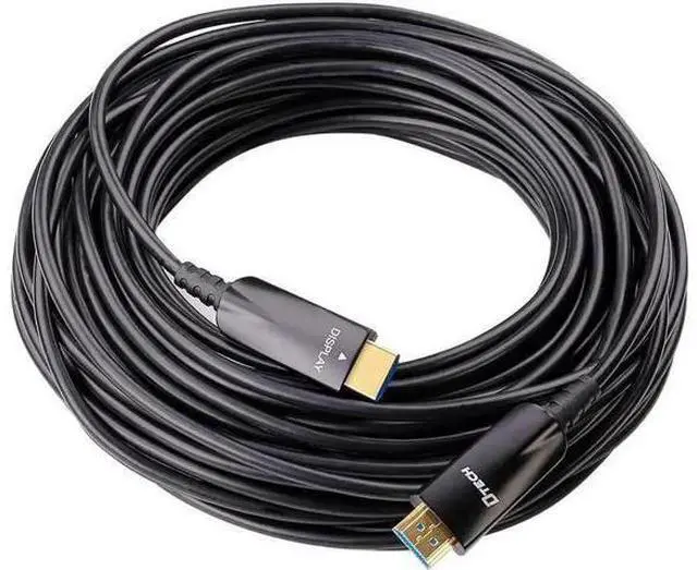 Main image of DTech 100ft Fiber Optic HDMI Cable with 4K 60Hz 1080p HD Video 3D HDCP CEC High Speed Supported Compatible with Laptop Computer Monitor Projector TV DVD Player Gaming Console (100 Feet, Black)