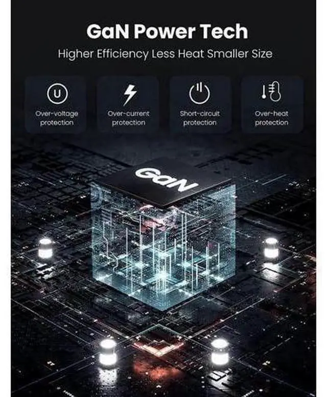 Main image of 65W GaN 4-Port USB C Fast Charger PPS PD Type C Power Adapter Multi Port Fast Charging Block Compatible with MacBook Pro Air, iPhone, iPad Pro, Samsung Galaxy, Dell XPS & All USB-C Laptops