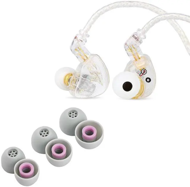 Main image of TANGZU Waner S.G HiFi 10mm Dynamic Driver PET Diaphragm in-Ear Earphone(White) + Kiwi Ears Flex Earbud Tips