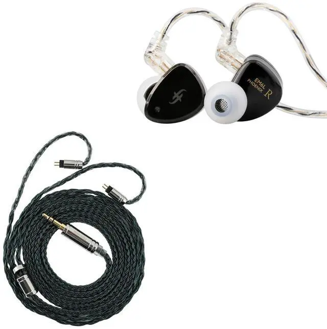 Main image of SIMGOT EM6L 1DD + 4BA Hybrid Driver in-Ear Monitor + Tripowin Zonie IEM Cable(2pin-0.78mm, 3.5mm, Moss)