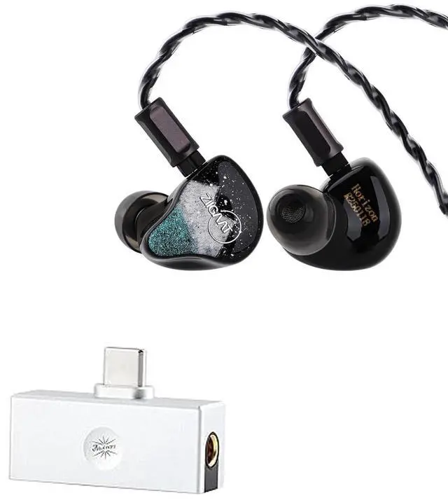 Main image of ZiiGaat Horizon in Ear Monitor, 1DD+2BA+2 Planar HiFi Wired Earbuds Kiwi Ears Allegro Mini Portable IEM DAC