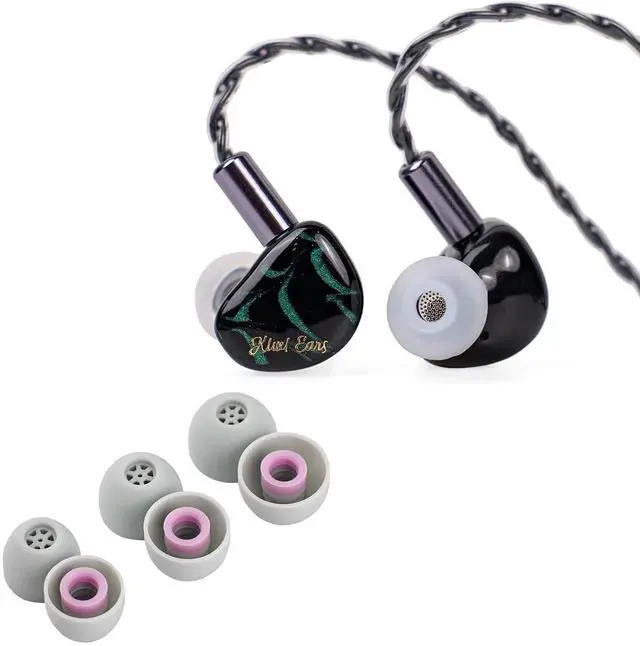 Main image of Kiwi Ears Cadenza in Ear Minitor (Green) + Kiwi Ears Flex Earbud Tips