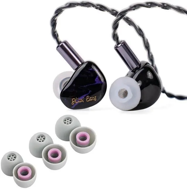 Main image of Kiwi Ears Cadenza in Ear Minitor (Purple) + Kiwi Ears Flex Earbud Tips