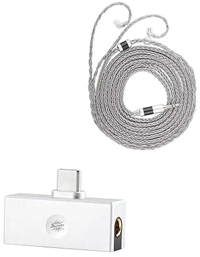 Main image of insoul Tripowin Zonie IEM Cable, 2m Long Earbud Cord, 16 Core Silver Plated Earphone Cable(Recessed 2Pin) + Kiwi Ears Allegro Mini Portable IEM DAC