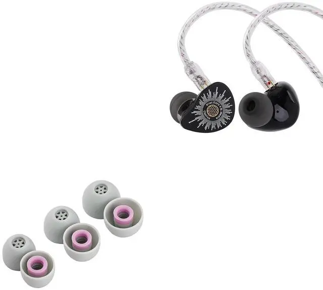 Main image of Kiwi Ears x B_Media: Chorus in Ear Monitor,DLC Diaphragm Dynamic Driver Wired Earbuds(Black, 3.5mm with Mic) + Kiwi Ears SONICAP Waterproof Earbud Case(Black)