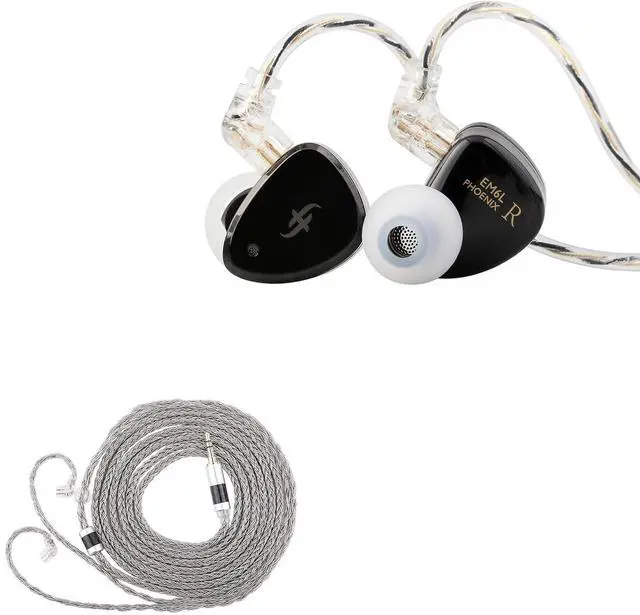 Main image of SIMGOT EM6L 1DD + 4BA Hybrid Driver in-Ear Monitor, Gaming Earbud, HiFi IEM Earphone with 3D-Printed Resin Housing, Tripowin Zonie IEM Cable, 2m Long Earbud Cable