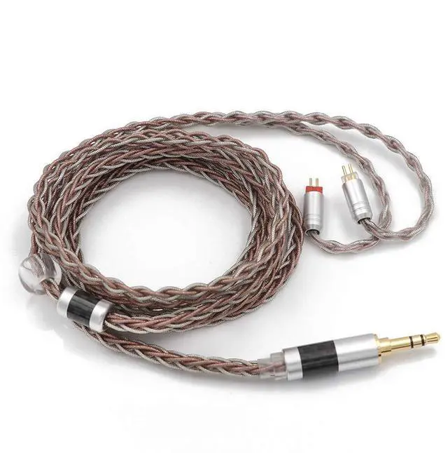 Main image of TRIPOWIN C8 8-Core Silver Copper Foil Braided Earphone Upgrade Cable, in Ear Monitor Cable, Tinsel Silver Copper Wire, with 3.5mm Audio Jack for Musicial Audiophile(Without Mic, 2pin 0.78mm)