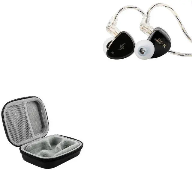 Main image of SIMGOT EM6L 1DD + 4BA Hybrid Driver in-Ear Monitor, Gaming Earbud + ZiiGaat PELLEPOD Leather Earbud