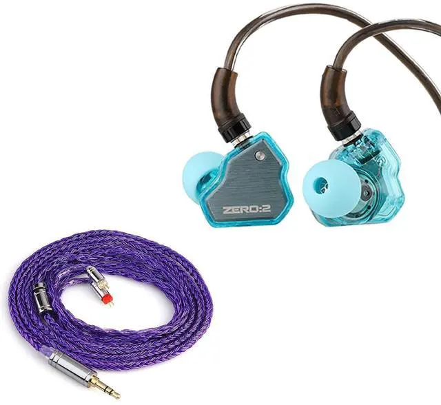 Main image of 7Hz x Crinacle Zero:2 in Ear Monitor (Blue) + Tripowin Zonie IEM Cable (2pin-0.78mm, 3.5mm, Violet)