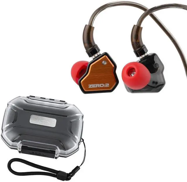 Main image of 7Hz x Crinacle Zero:2 in Ear Monitor (Orange) + LC02 in Ear Monitor Case